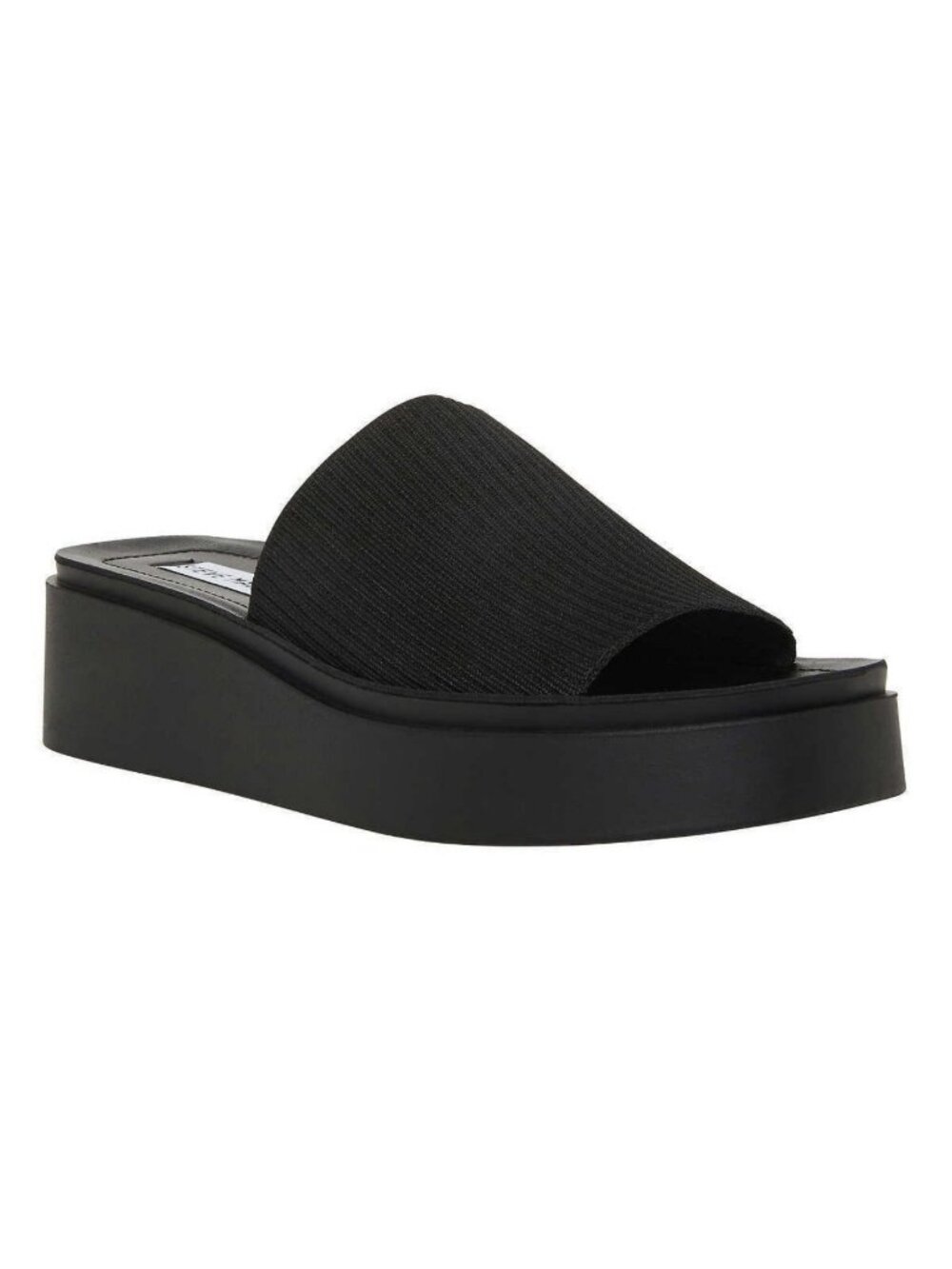 Steve Madden Balanced Jolee Platform Chunky Black Slide Sandals size 8 Y2K $70